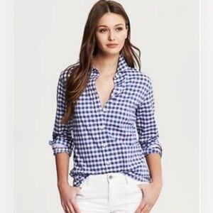 Banana Republic Gingham Soft Wash Shirt- Small